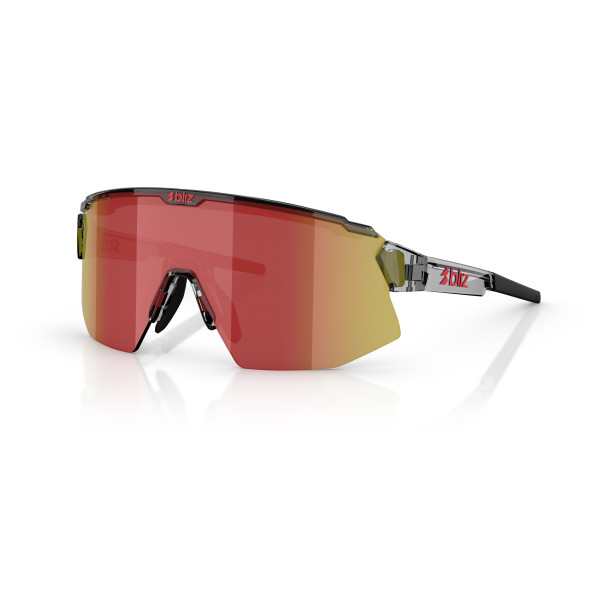 BLIZ Breeze akiniai | Transparent Dark Grey - Red