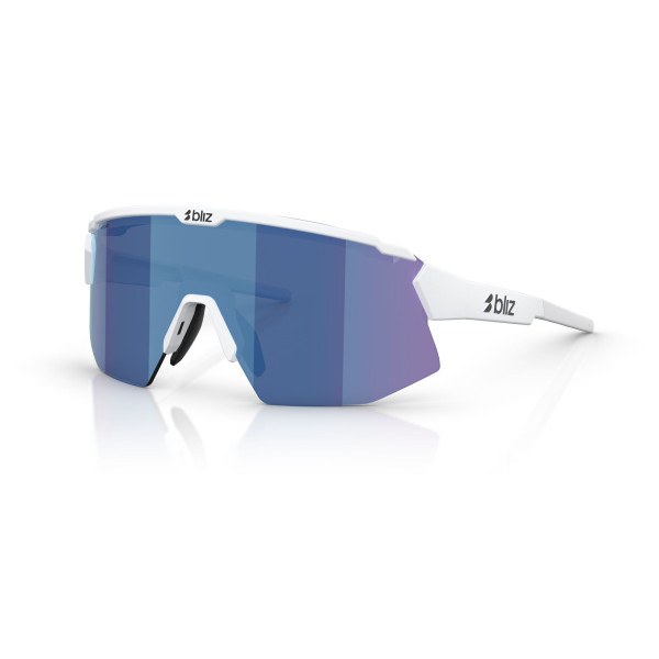 BLIZ Breeze Sunglasses | Matte white - Smoke Blue Multicolour