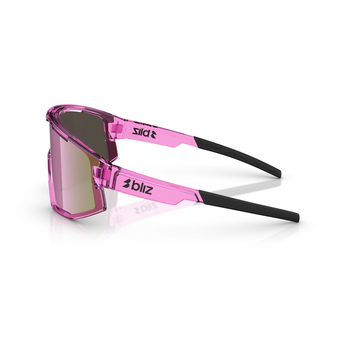 BLIZ Fusion Small Sunglasses | Transparent Pink - Brown Rose Multicolour
