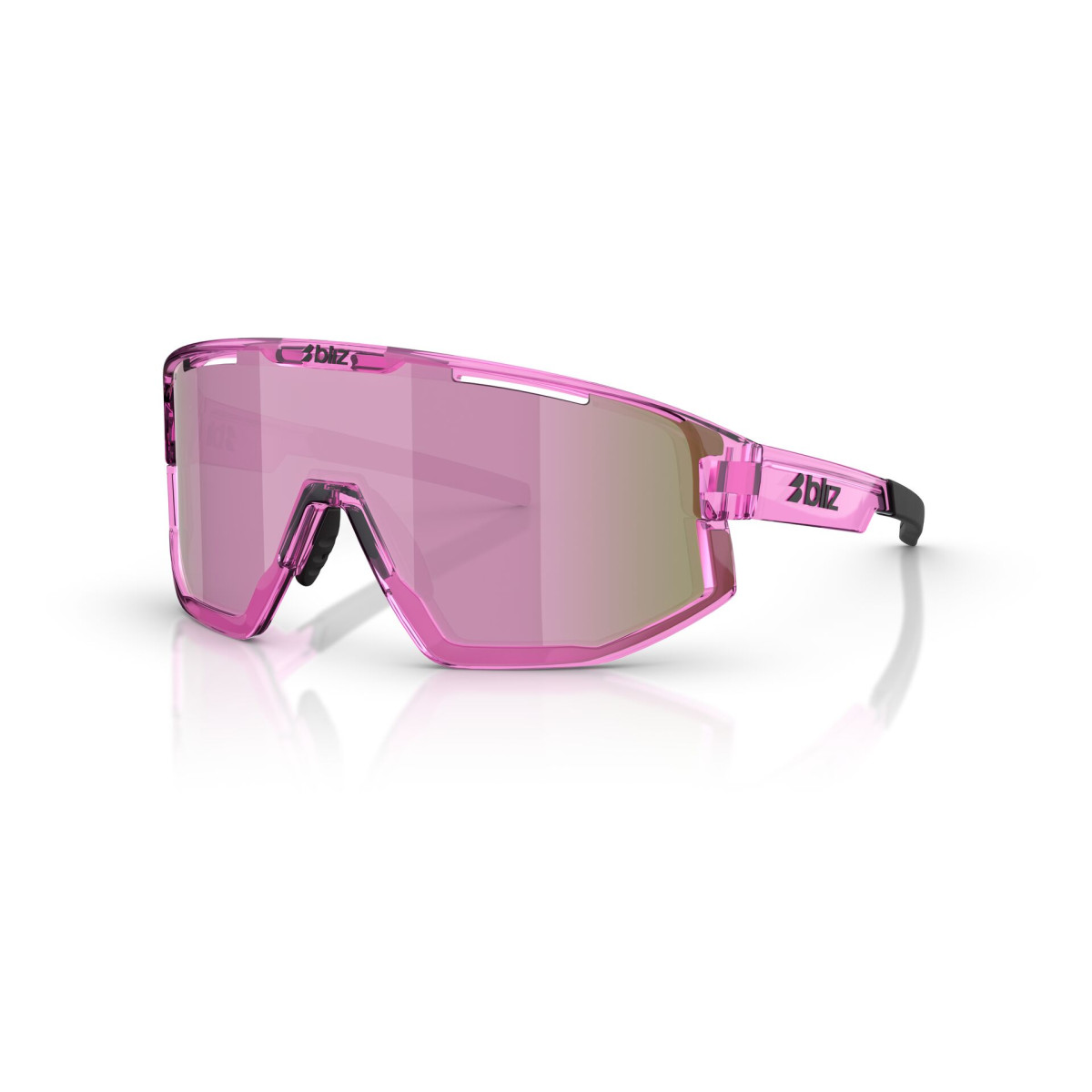 BLIZ Fusion Small Sunglasses | Transparent Pink - Brown Rose Multicolour