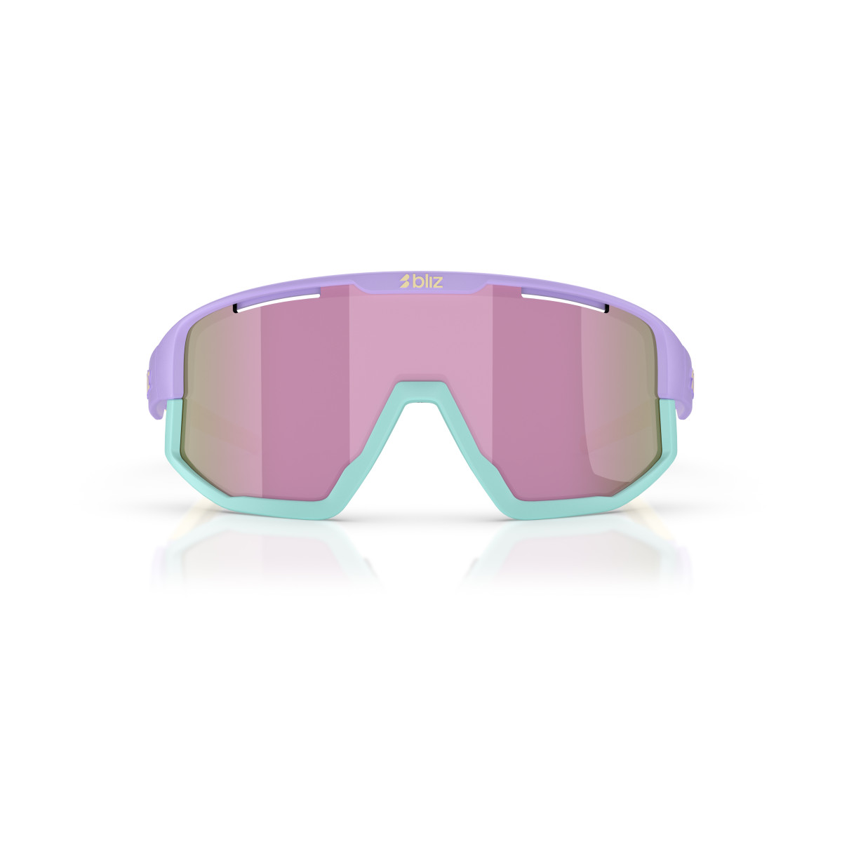 BLIZ Fusion Sunglasses | Pastel Purple Yellow Logo - Brown Pink BLIZ Fusion Sunglasses | Pastel Purple Yellow Logo - Brown Pink