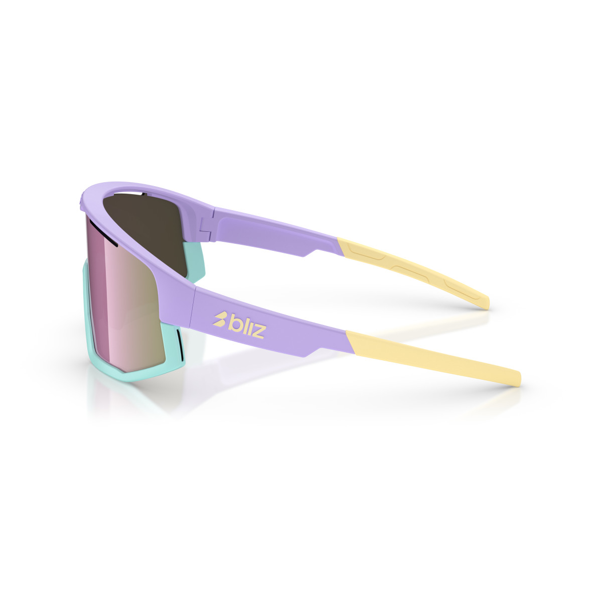 BLIZ Fusion Sunglasses | Pastel Purple Yellow Logo - Brown Pink BLIZ Fusion Sunglasses | Pastel Purple Yellow Logo - Brown Pink