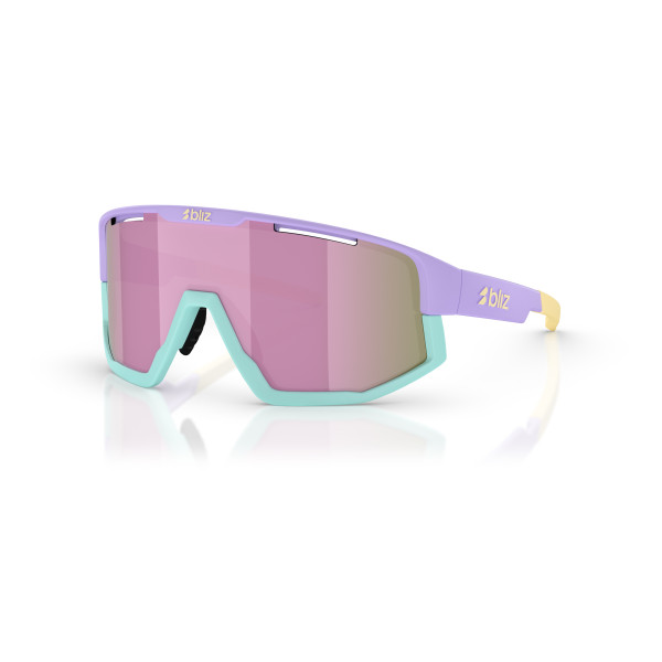 BLIZ Fusion akiniai | Pastel Purple Yellow Logo - Brown Pink