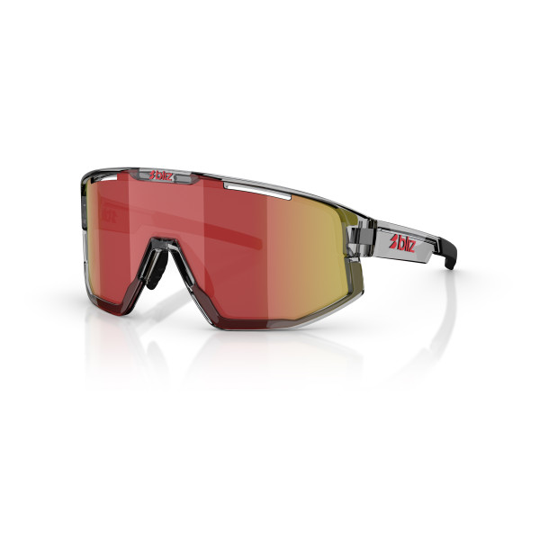 BLIZ Fusion akiniai | Transparent Dark Grey - Red