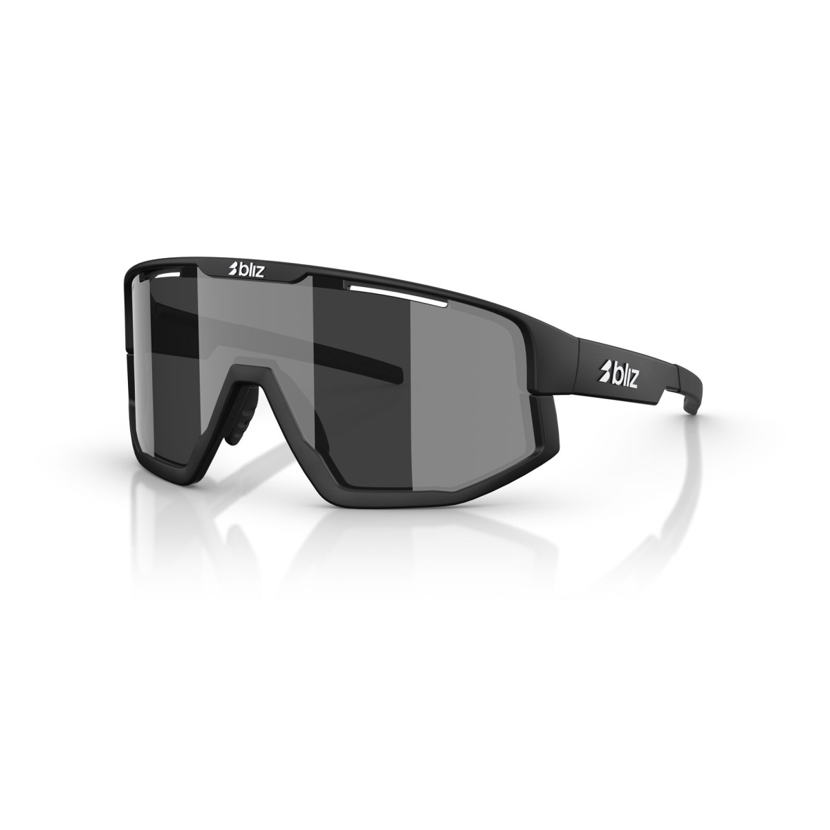 BLIZ Fusion Sunglasses | Matte Black - Smoke Silver Mirror