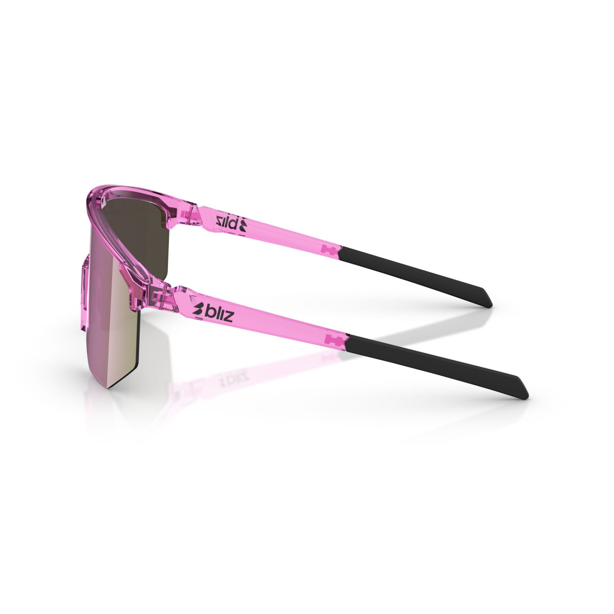 BLIZ Hero Small Sunglasses | Transparent Pink - Brown Rose Multicolour
