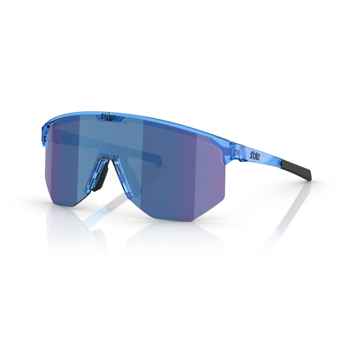 BLIZ Hero Sunglasses | Transparent Blue - Smoke Blue Multicolour