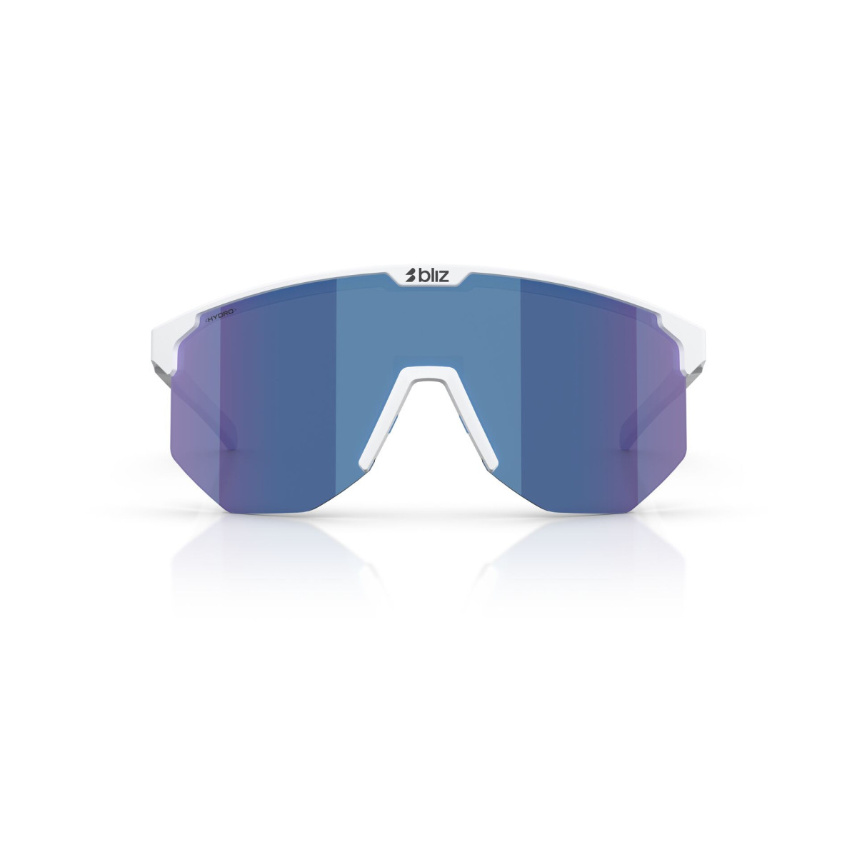 BLIZ Hero Sunglasses | Matte White - Smoke Blue Multicolour