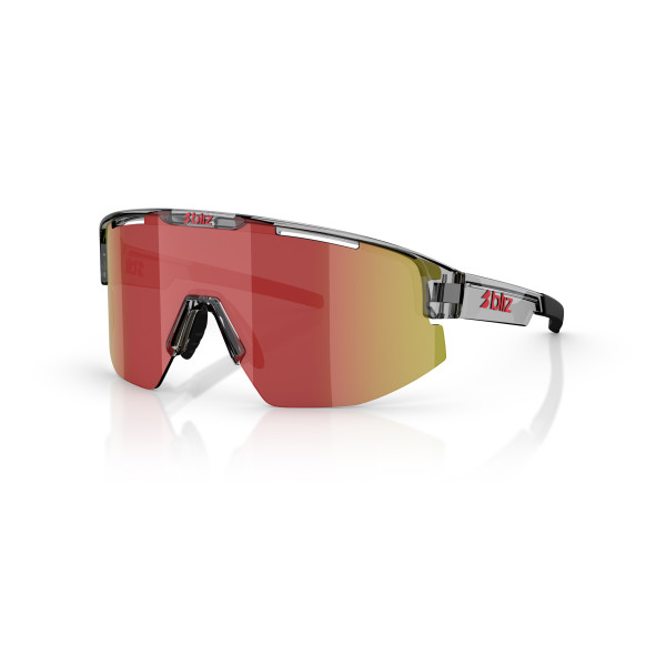 BLIZ Matrix akiniai | Transparent Dark Grey - Red