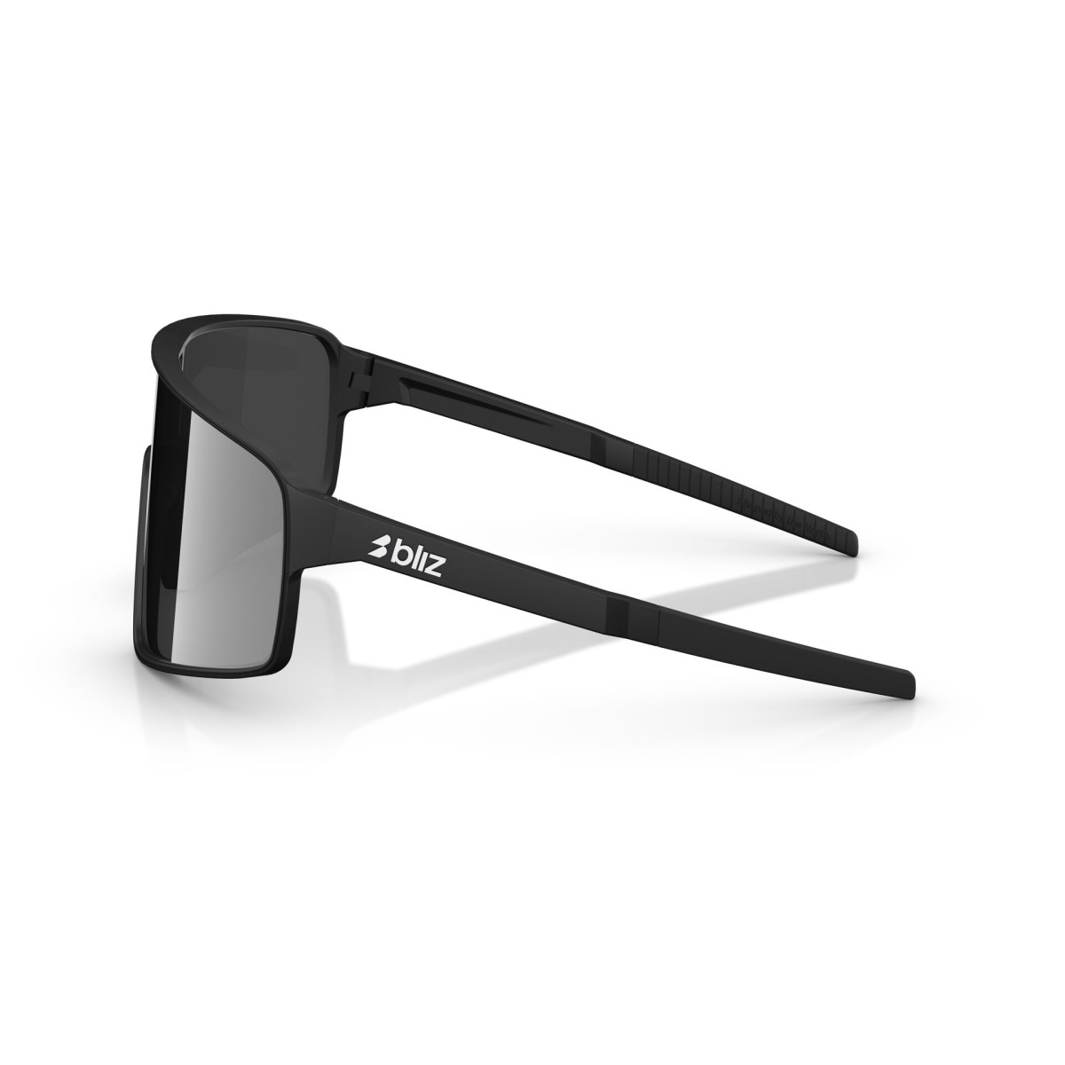BLIZ P001 akiniai | Matte Black - Smoke Silver Mirror