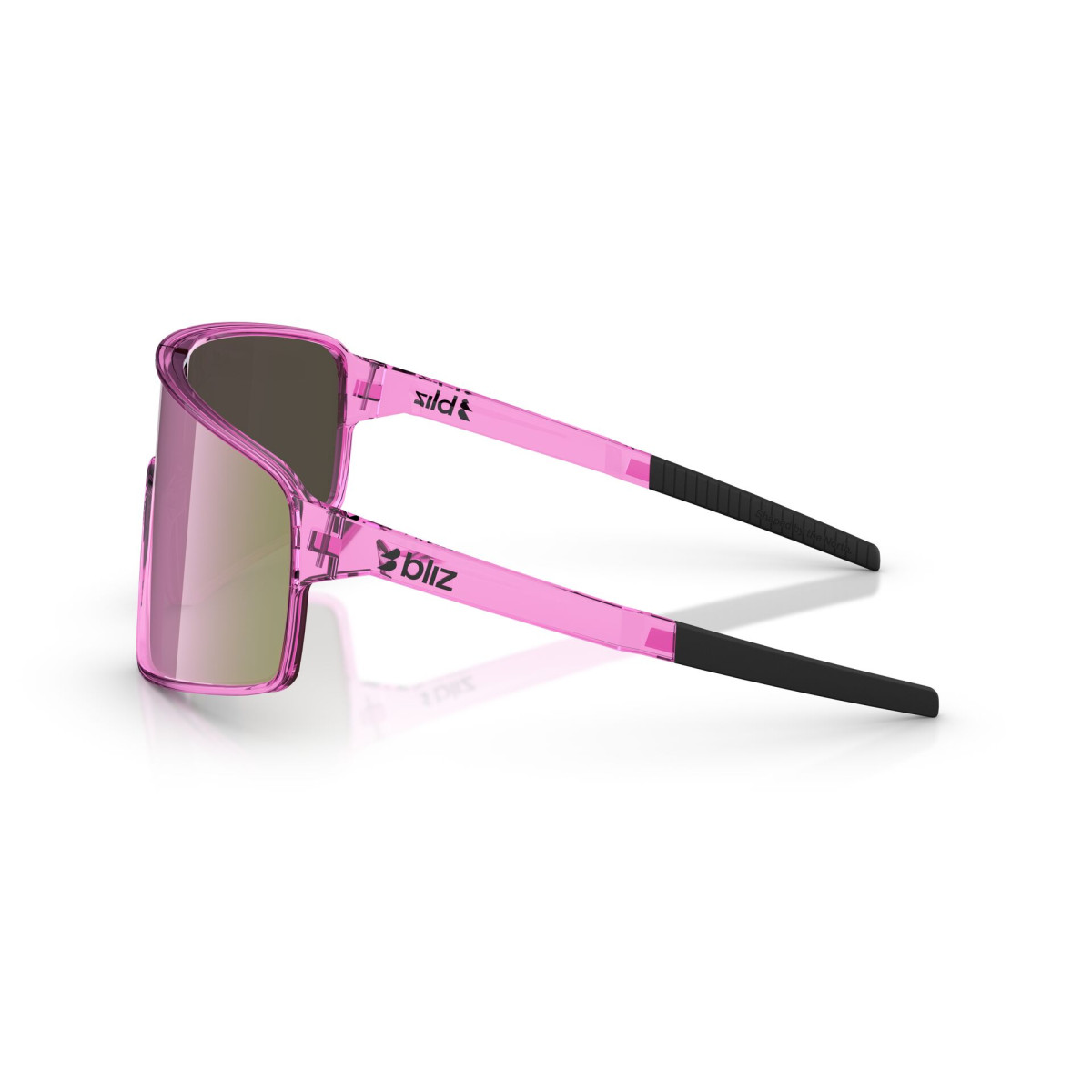 BLIZ P001 Small akiniai | Transparent Pink - Brown Rose Multicolour