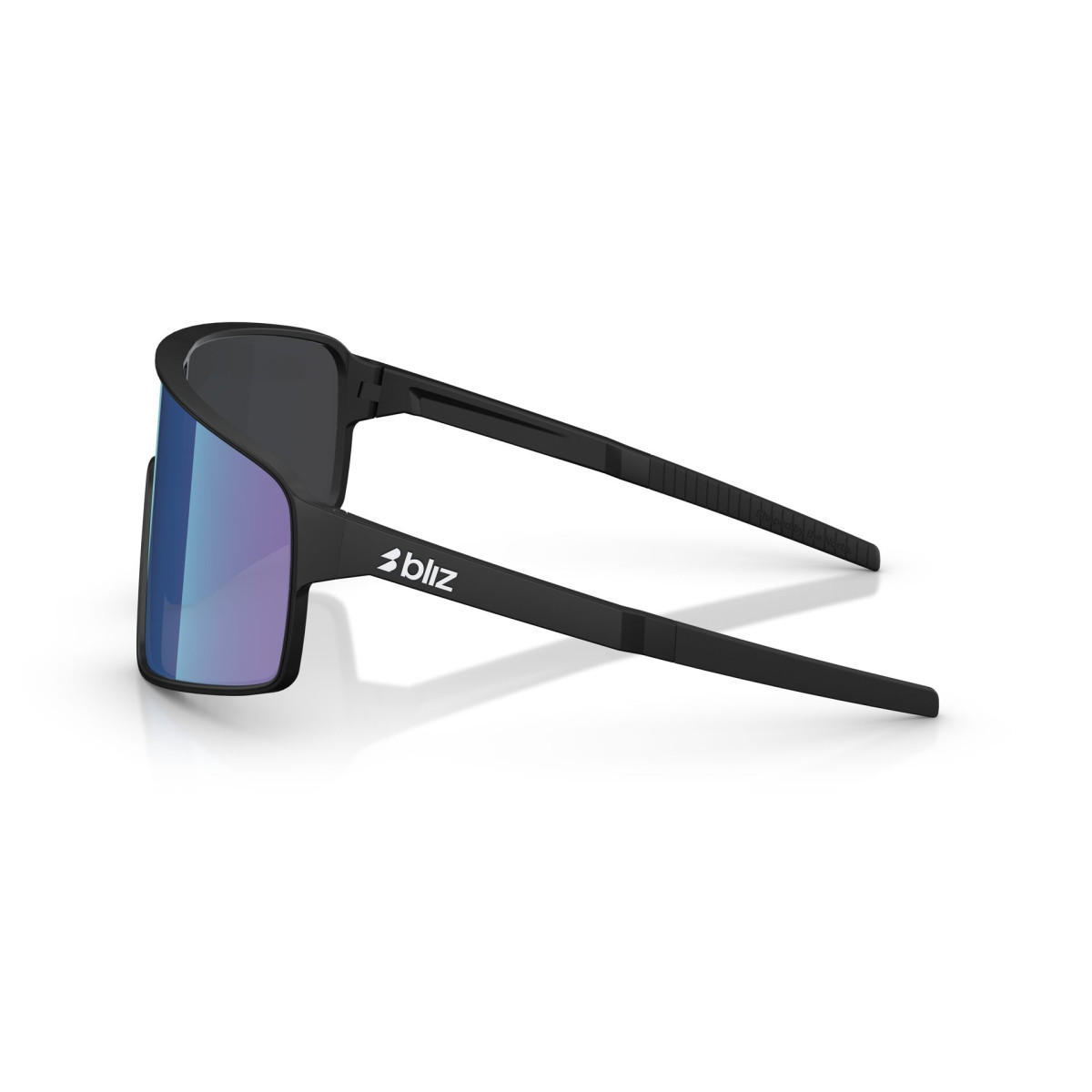 BLIZ P001 Small akiniai | Matte Black - Smoke Blue Multicolour