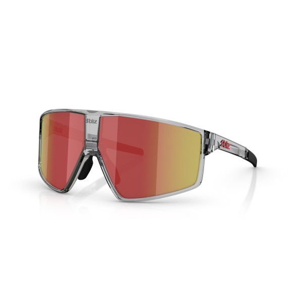 BLIZ P002 akiniai | Transparent Dark Grey - Red