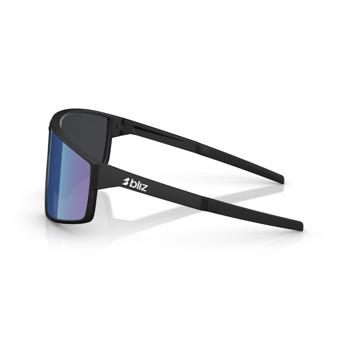 BLIZ P002 Small akiniai | Matte Black - Smoke Blue Multicolour
