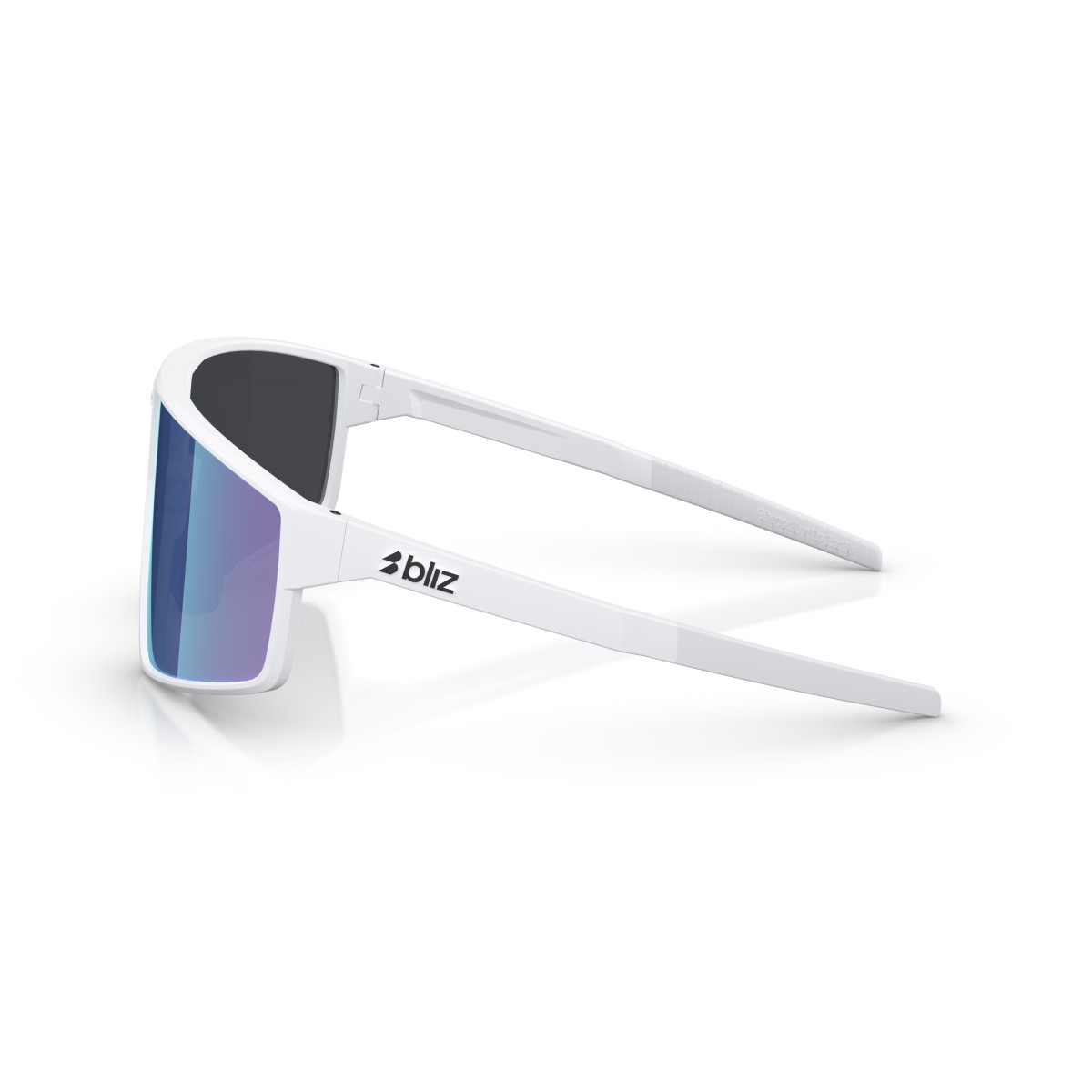 BLIZ P002 Small akiniai | Matte White - Smoke Blue Multicolour