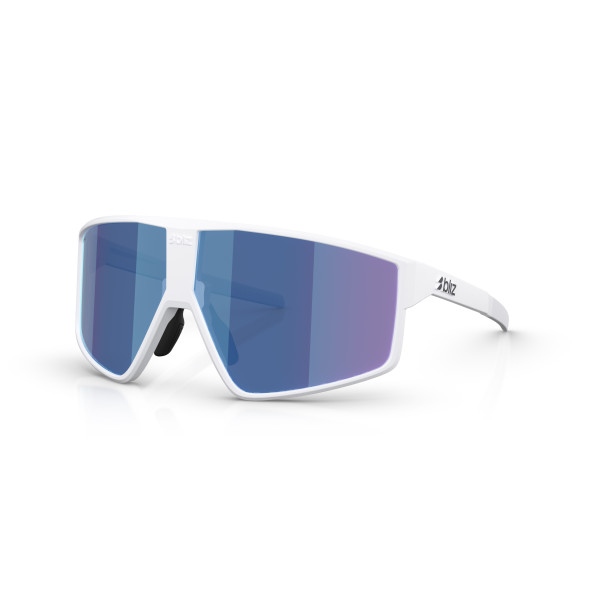 BLIZ P002 Small akiniai | Matte White - Smoke Blue Multicolour