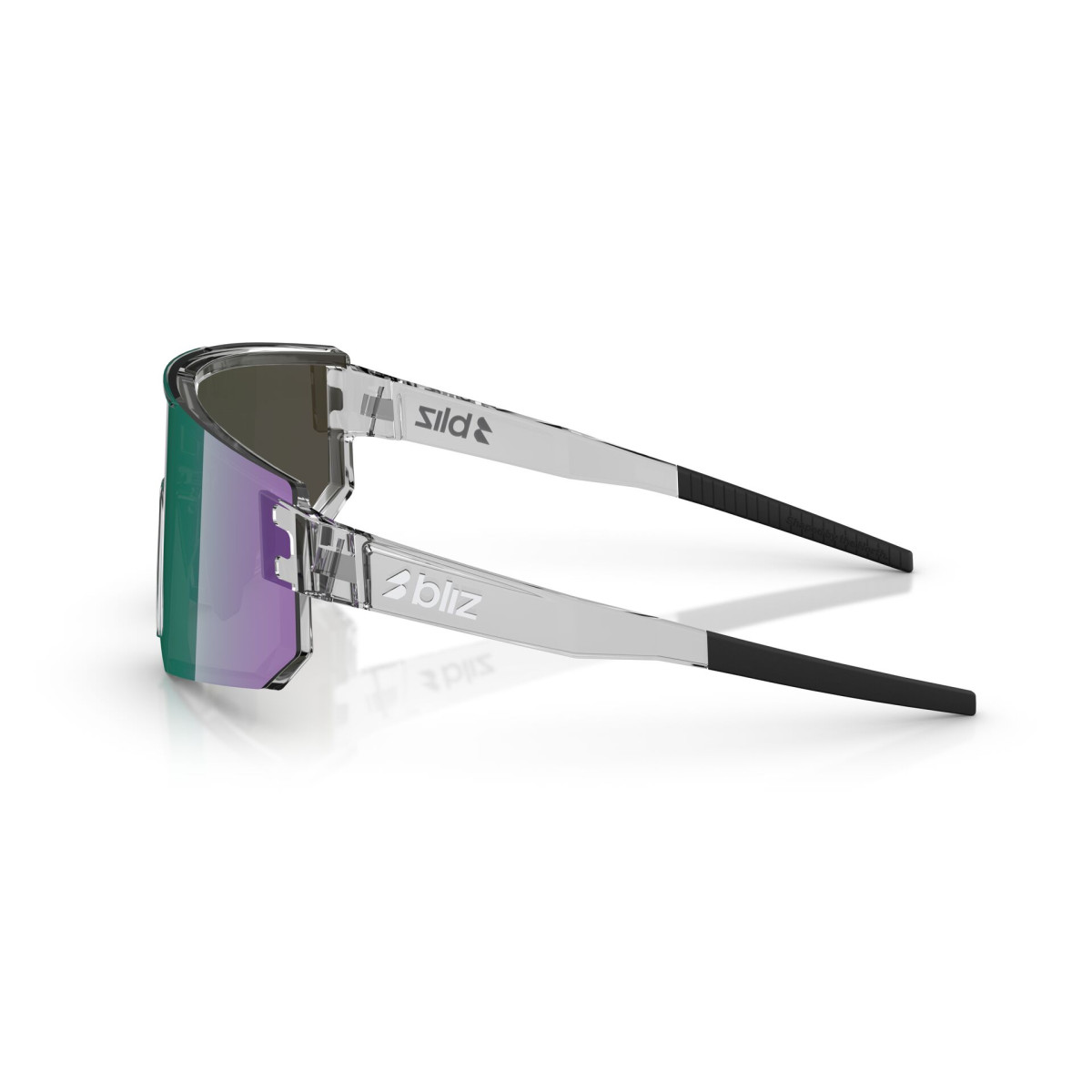 BLIZ P005 Sunglasses | Crystal Black - Green Multicolour