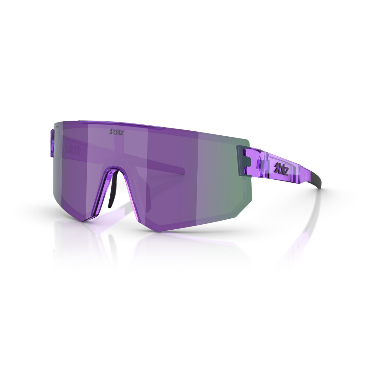 BLIZ P005 Sunglasses | Transparent Purple - Smoke Purple Mirror