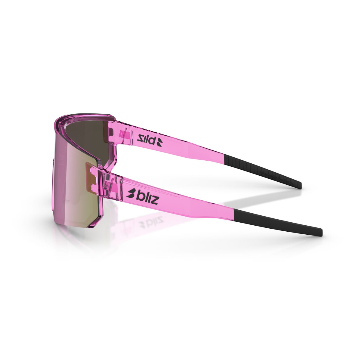 BLIZ P005 Sunglasses | Transparent Pink - Brown Rose Multicolour