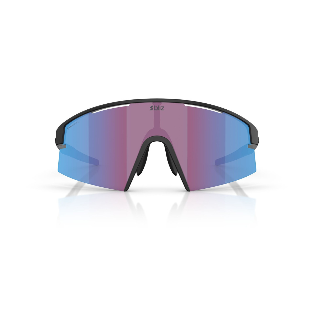 BLIZ P006 Small Sunglasses | Nano Optics | Matte Black - Violet Blue Multicolour