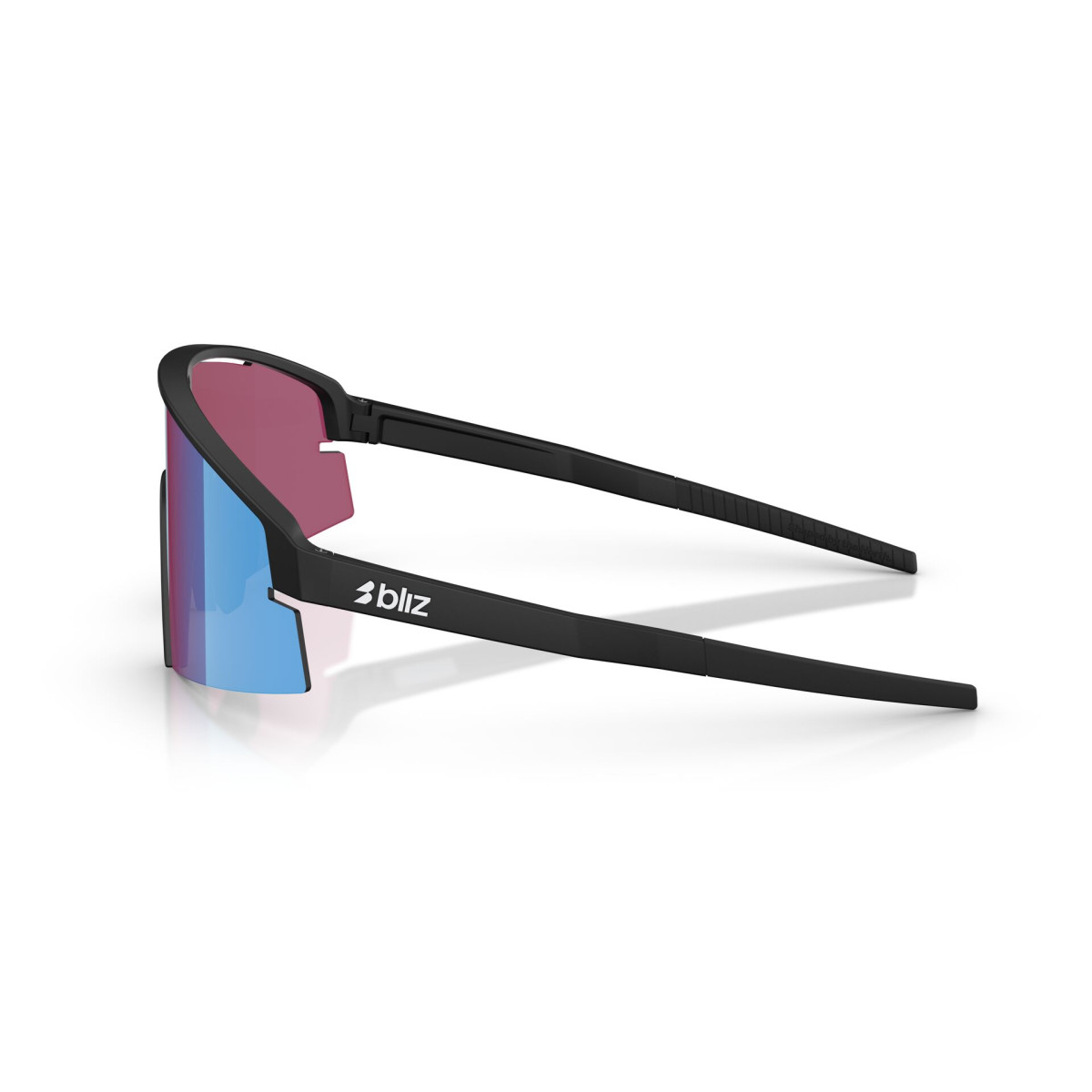BLIZ P006 Small Sunglasses | Nano Optics | Matte Black - Violet Blue Multicolour