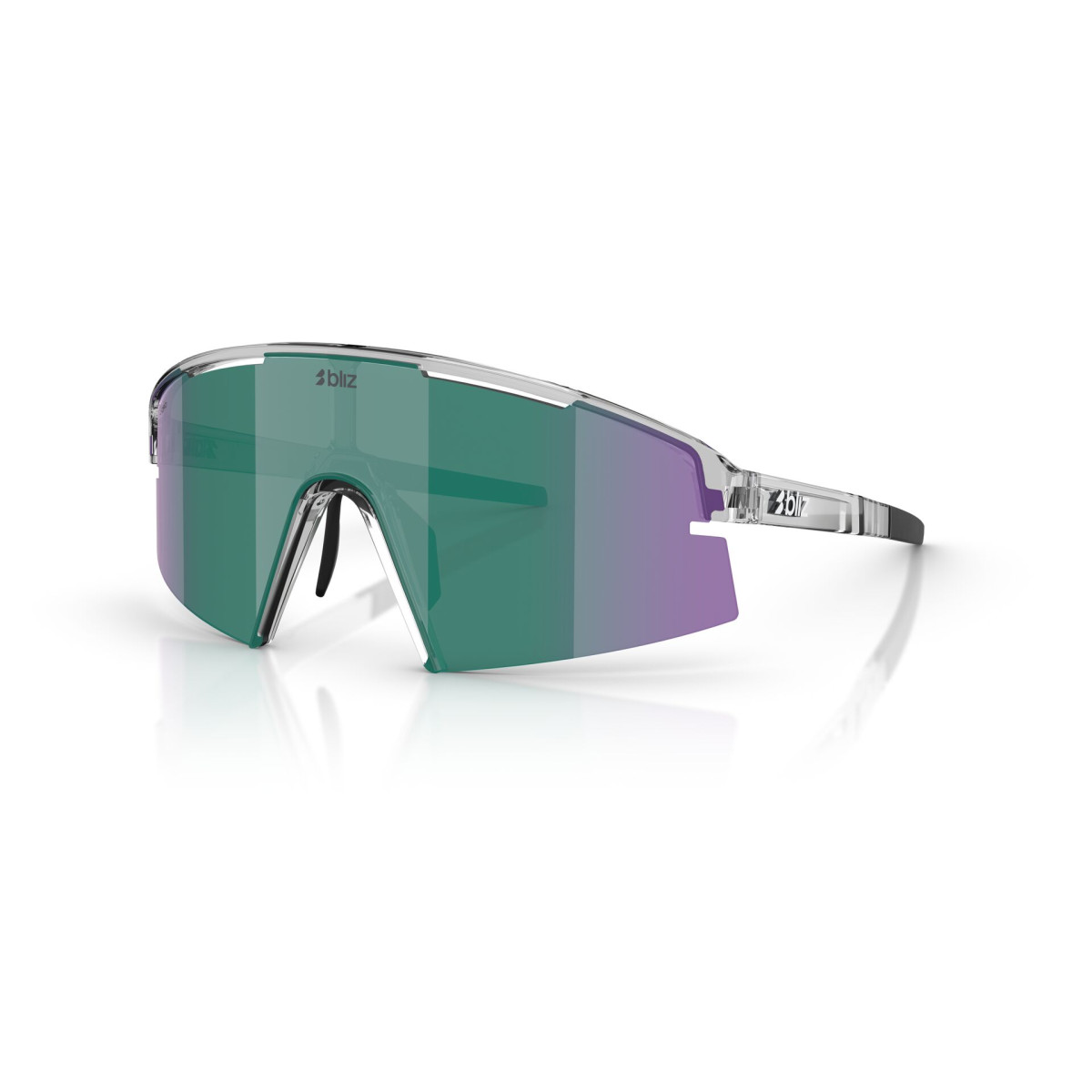 BLIZ P006 Sunglasses | Crystal Black - Green Multicolour
