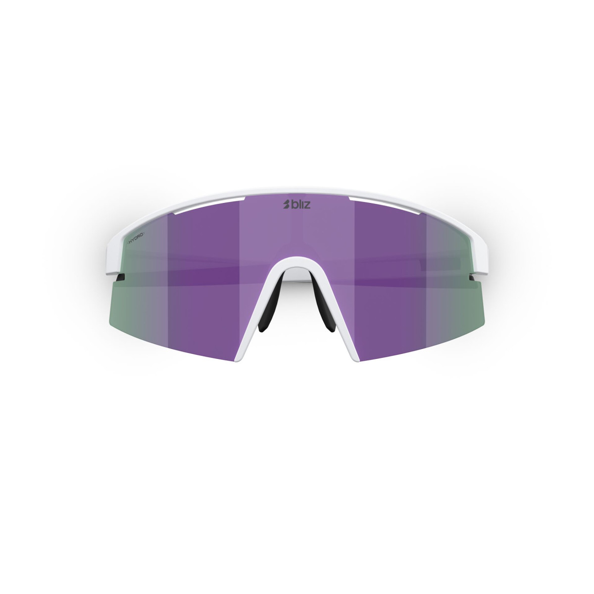 BLIZ P006 Small Sunglasses | Matte White - Smoke Purple Mirror