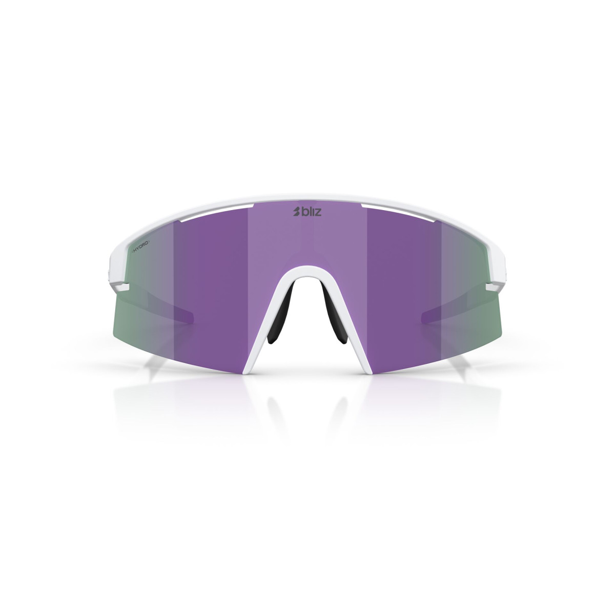 BLIZ P006 Small Sunglasses | Matte White - Smoke Purple Mirror