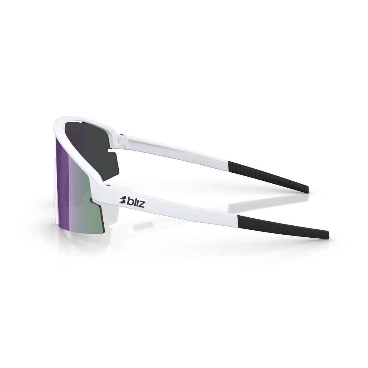 BLIZ P006 Small Sunglasses | Matte White - Smoke Purple Mirror