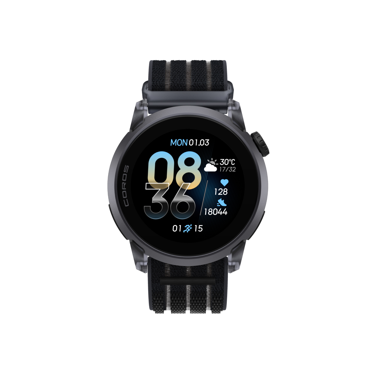 COROS PACE 4 GPS išmanusis laikrodis | Aluminum | Black Crystal - Nylon