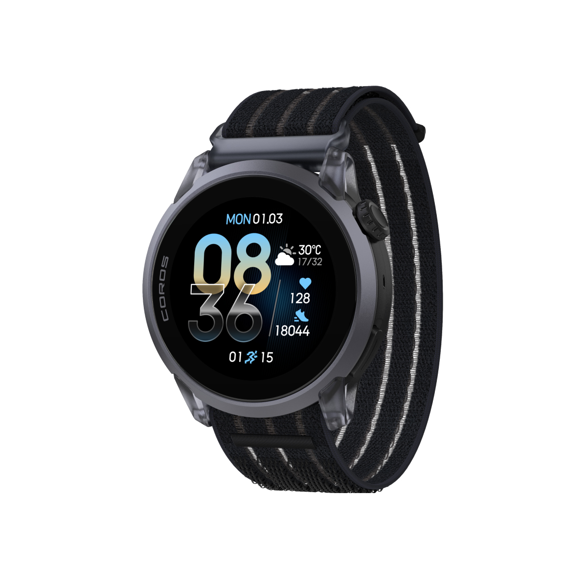 COROS PACE 4 GPS išmanusis laikrodis | Aluminum | Black Crystal - Nylon