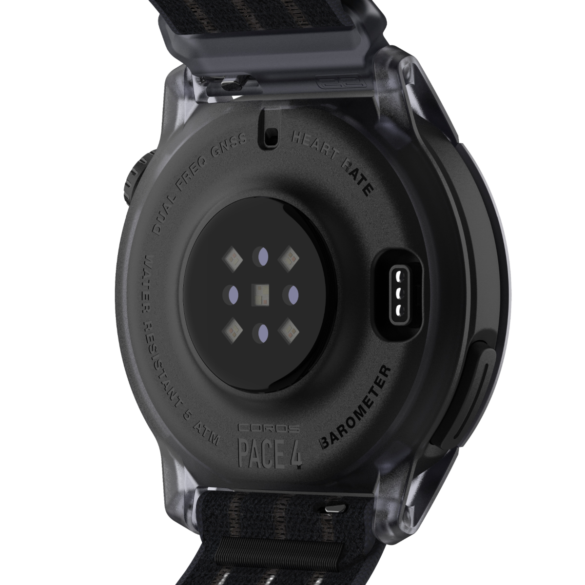 COROS PACE 4 GPS išmanusis laikrodis | Aluminum | Black Crystal - Nylon