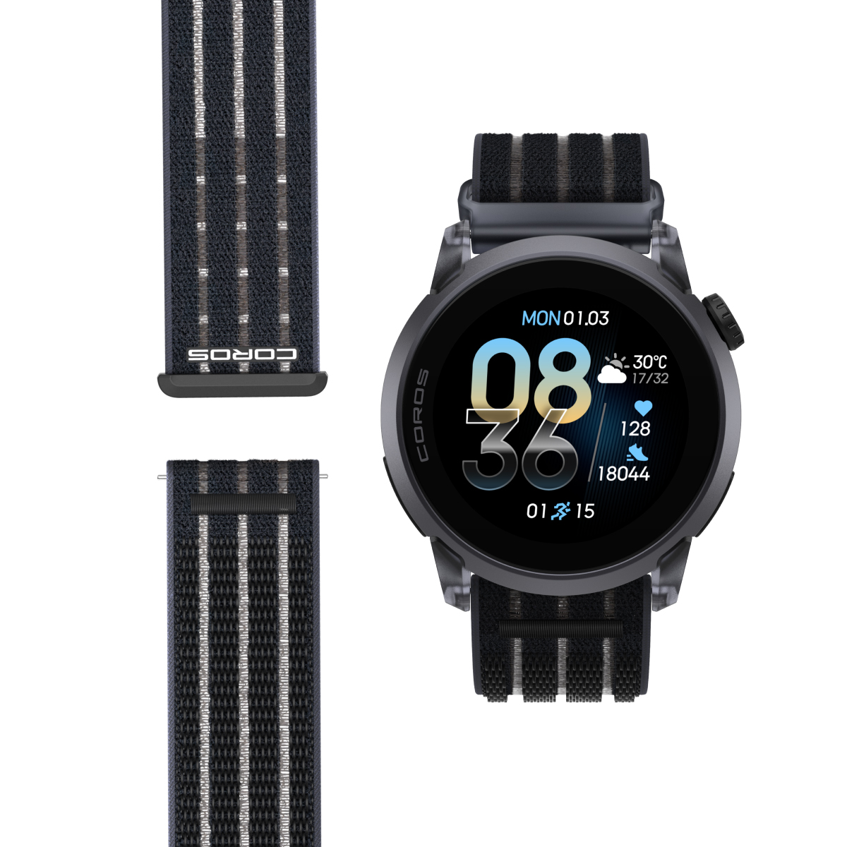 COROS PACE 4 GPS išmanusis laikrodis | Aluminum | Black Crystal - Nylon