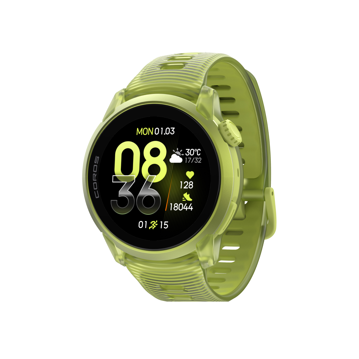 COROS PACE 4 GPS išmanusis laikrodis | Aluminum | Neon Yellow - Silicone