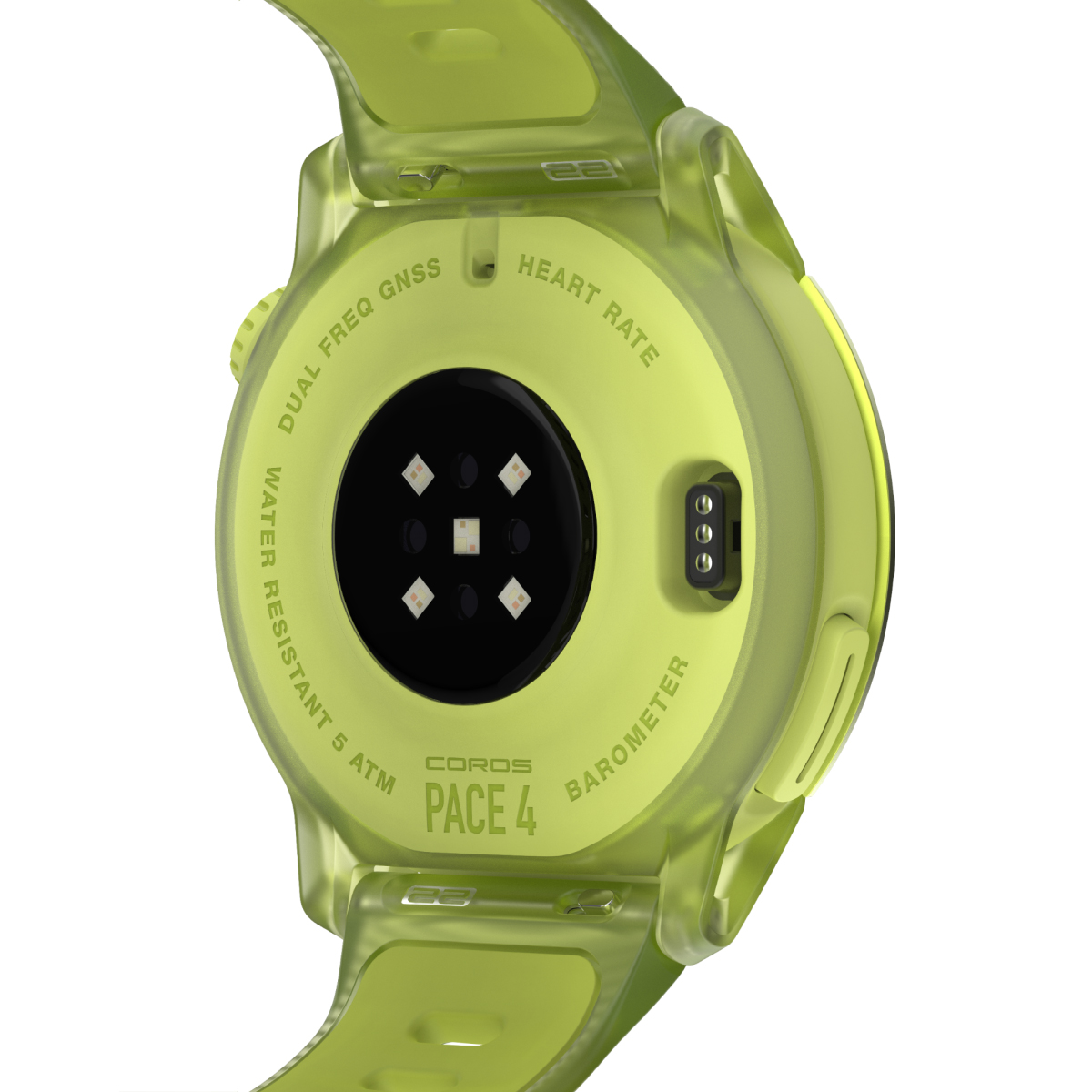 COROS PACE 4 GPS išmanusis laikrodis | Aluminum | Neon Yellow - Silicone