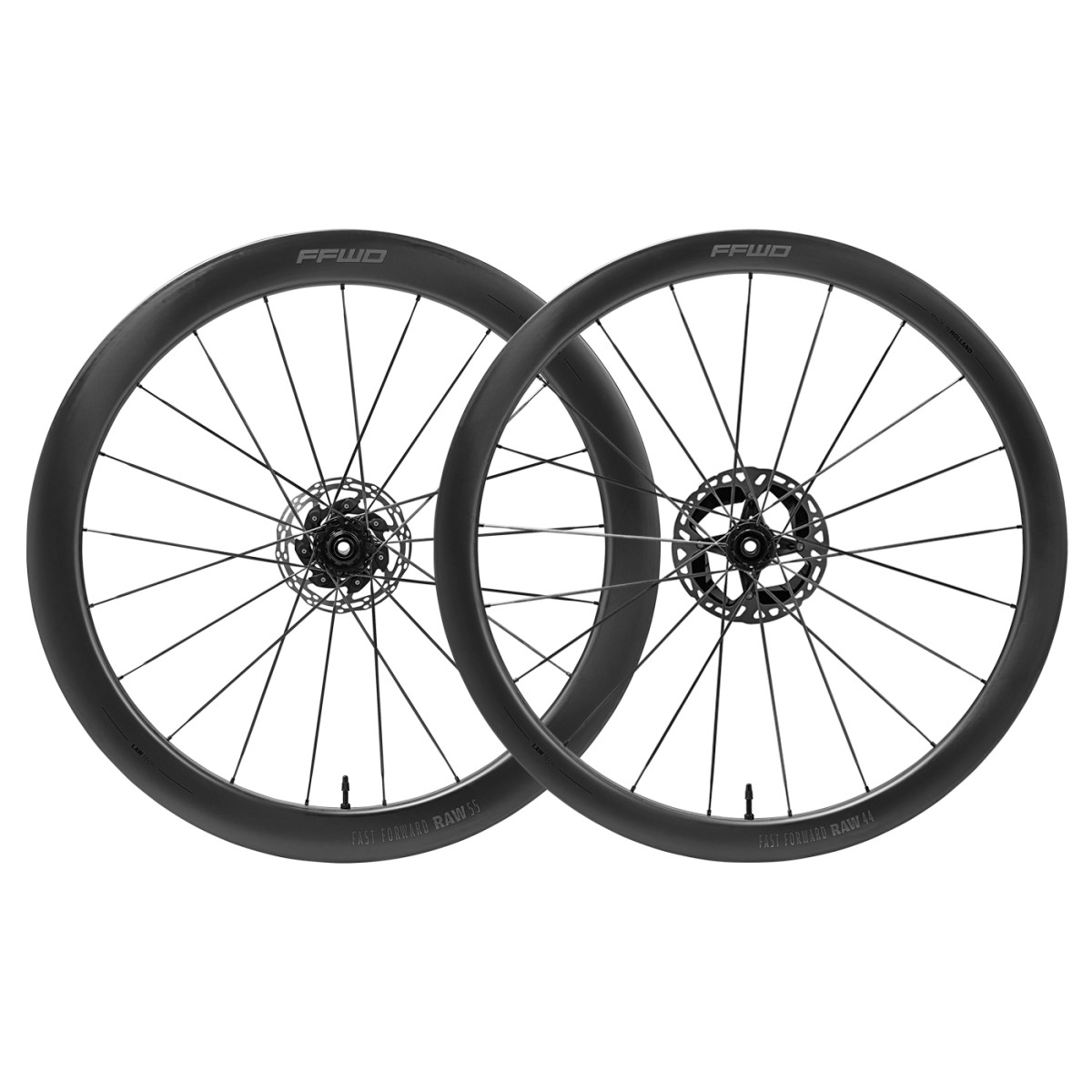 Fast Forward RAW 44/55 Carbon Wheels | Matt Black