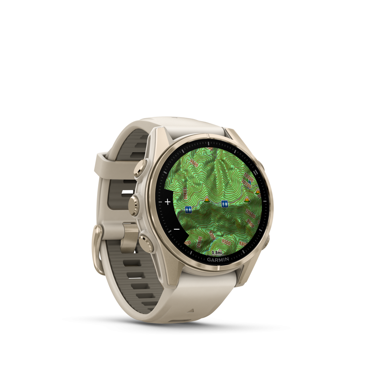 Garmin fēnix® 8 Amoled Titanium - Sapphire išmanusis laikrodis | 43 mm | Gold - Sandstone