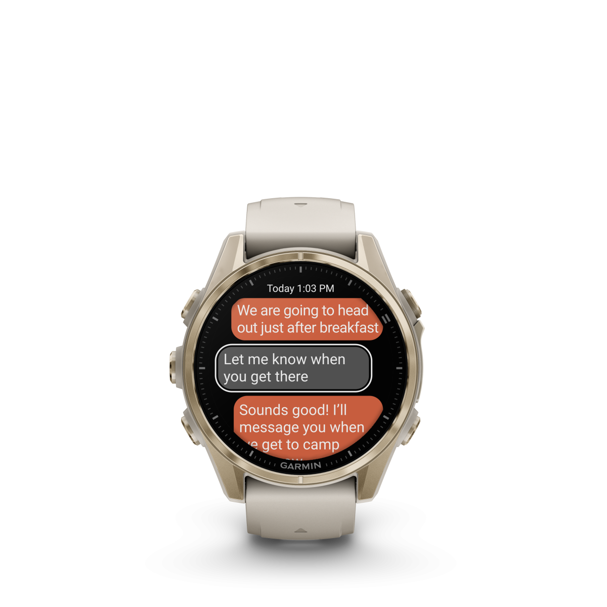 Garmin fēnix® 8 Amoled Titanium - Sapphire išmanusis laikrodis | 43 mm | Gold - Sandstone