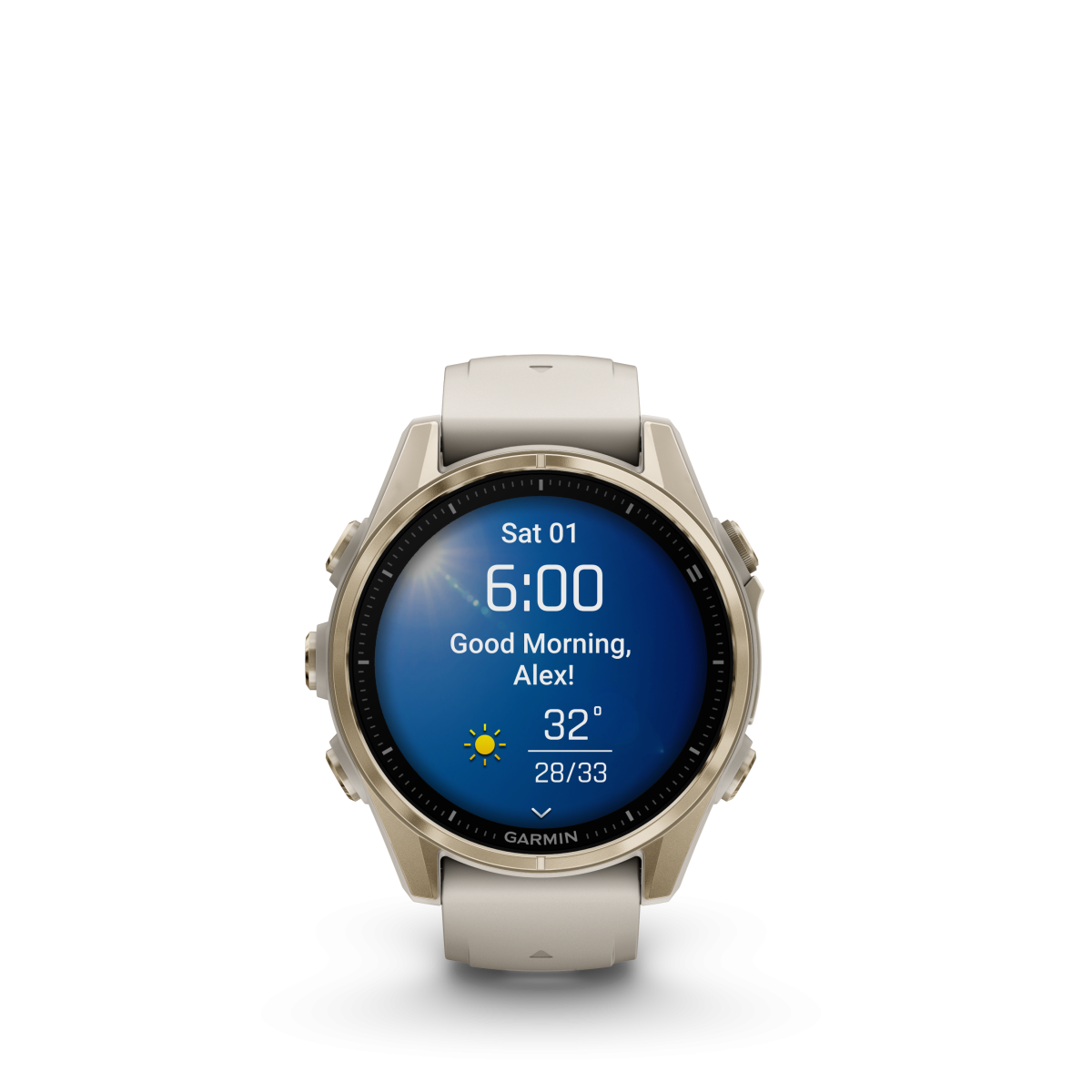 Garmin fēnix® 8 Amoled Titanium - Sapphire išmanusis laikrodis | 43 mm | Gold - Sandstone