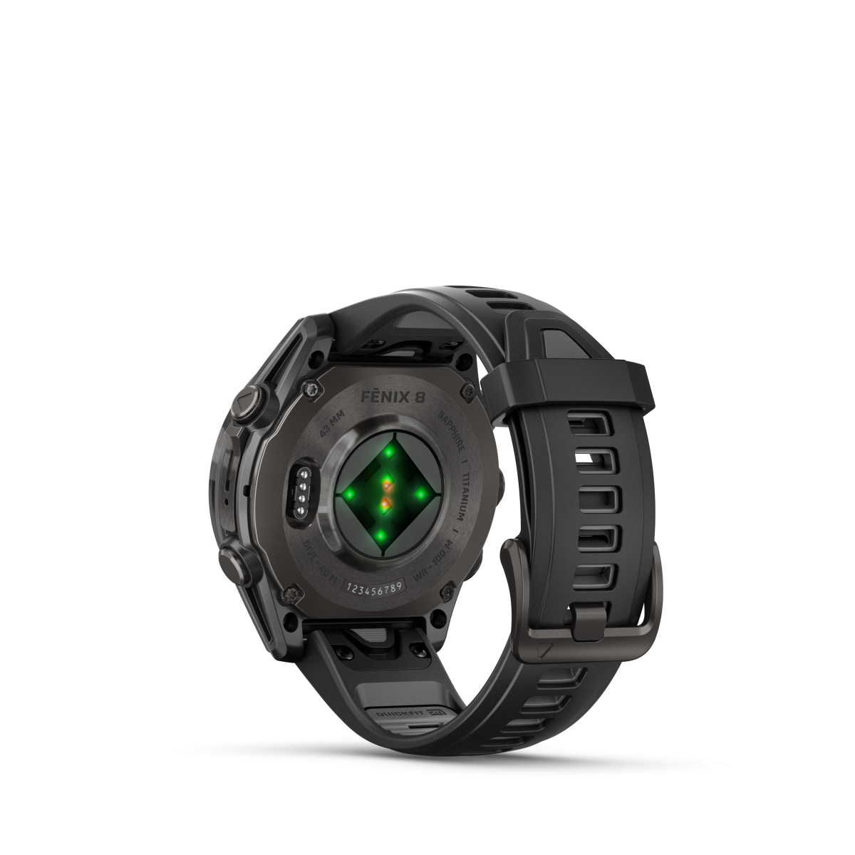 Garmin fēnix® 8 Amoled Titanium - Sapphire išmanusis laikrodis | 43 mm | Carbon Gray - Black