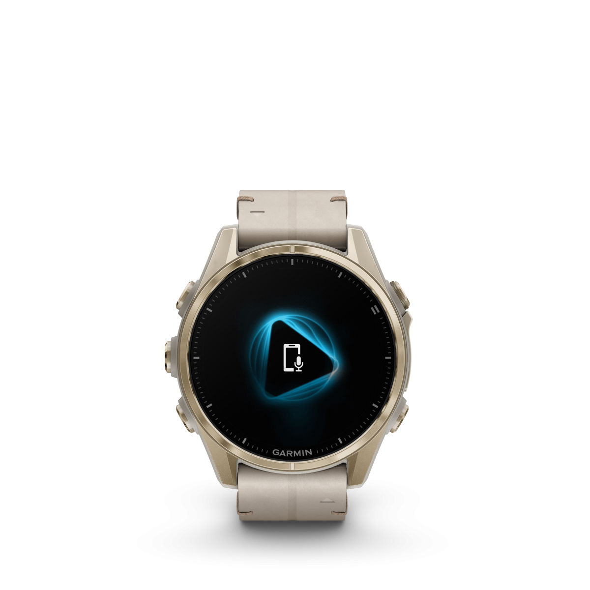 Garmin fēnix® 8 Amoled Titanium - Sapphire išmanusis laikrodis | 43 mm | Gold - Limestone Leather