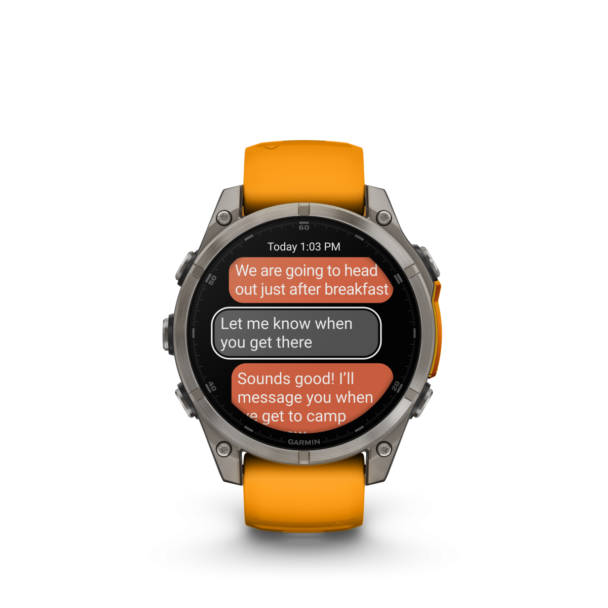 Garmin fēnix® 8 Amoled Titanium - Sapphire Smart Watch | 47 mm | Titanium - Spark Orange
