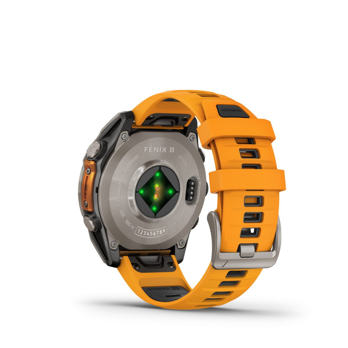 Garmin fēnix® 8 Amoled Titanium - Sapphire Smart Watch | 47 mm | Titanium - Spark Orange