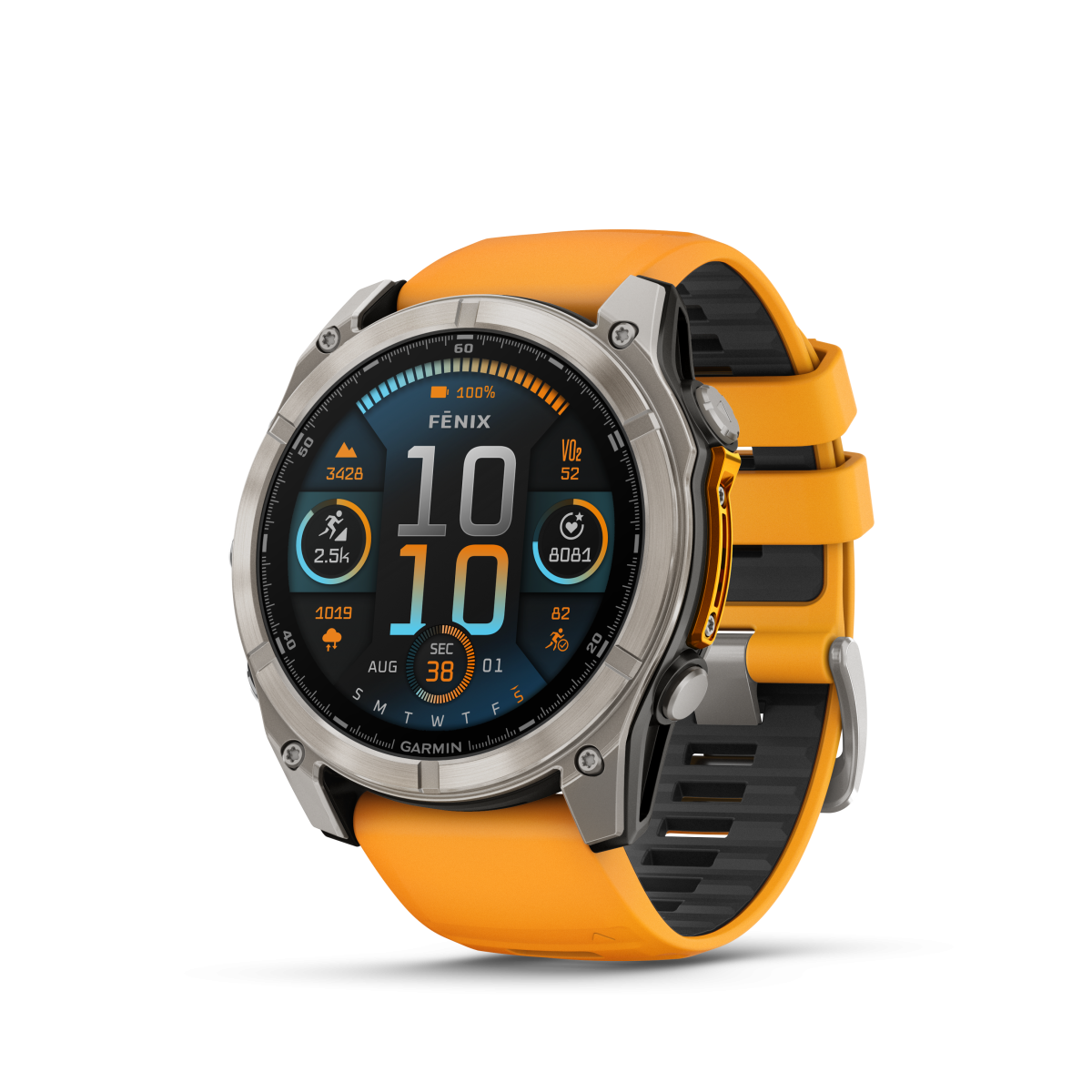 Garmin fēnix® 8 Amoled Titanium - Sapphire Smart Watch | 51 mm | Titanium - Spark Orange