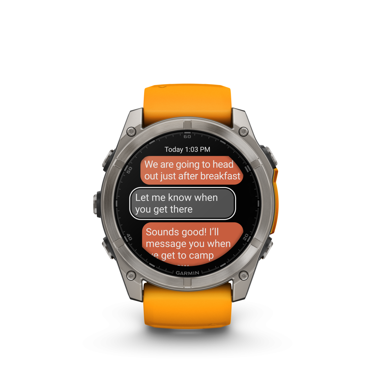Garmin fēnix® 8 Amoled Titanium - Sapphire Smart Watch | 51 mm | Titanium - Spark Orange