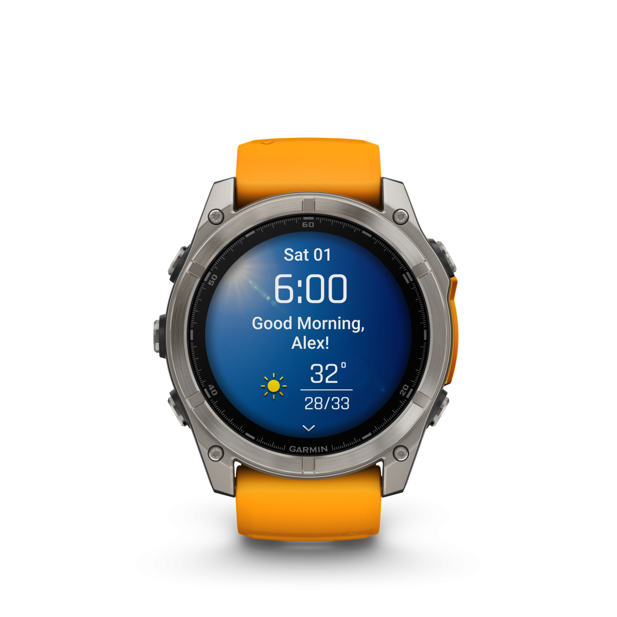 Garmin fēnix® 8 Amoled Titanium - Sapphire Smart Watch | 51 mm | Titanium - Spark Orange