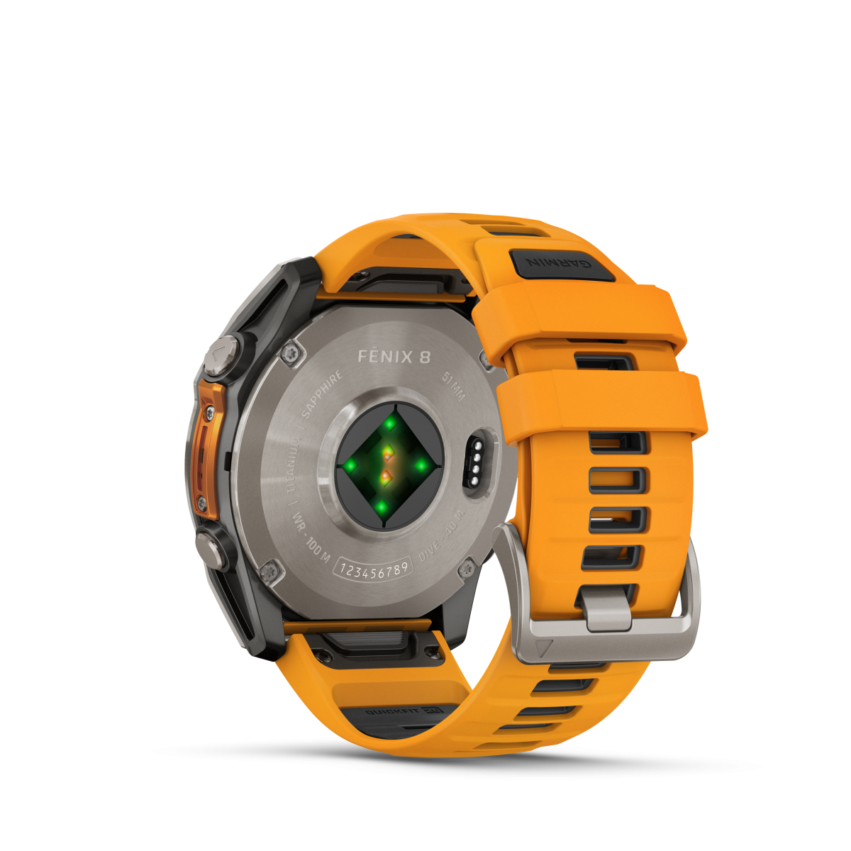 Garmin fēnix® 8 Amoled Titanium - Sapphire Smart Watch | 51 mm | Titanium - Spark Orange