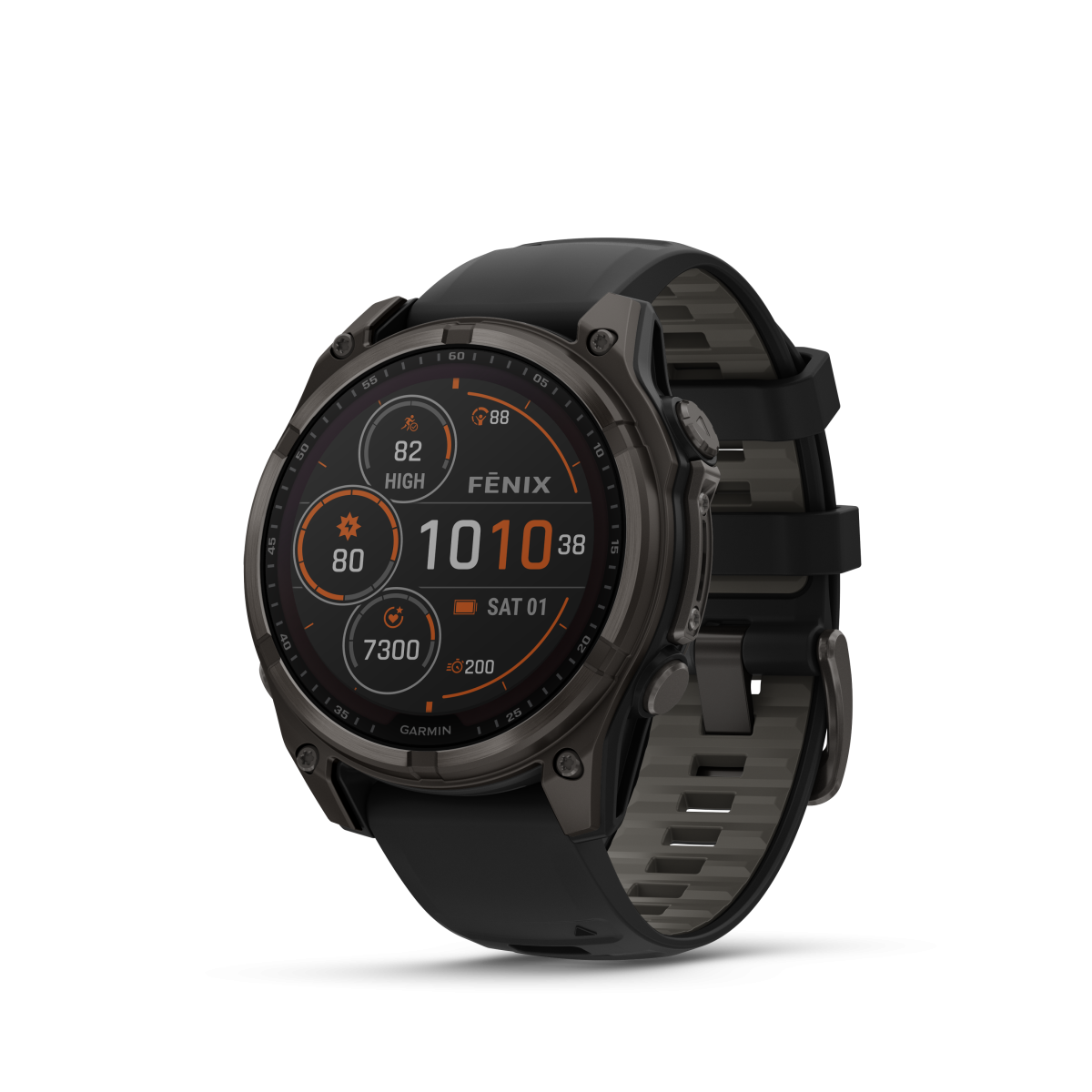 Garmin fēnix® 8 Solar Titanium - Sapphire Smart Watch | 47 mm | Carbon Gray - Black