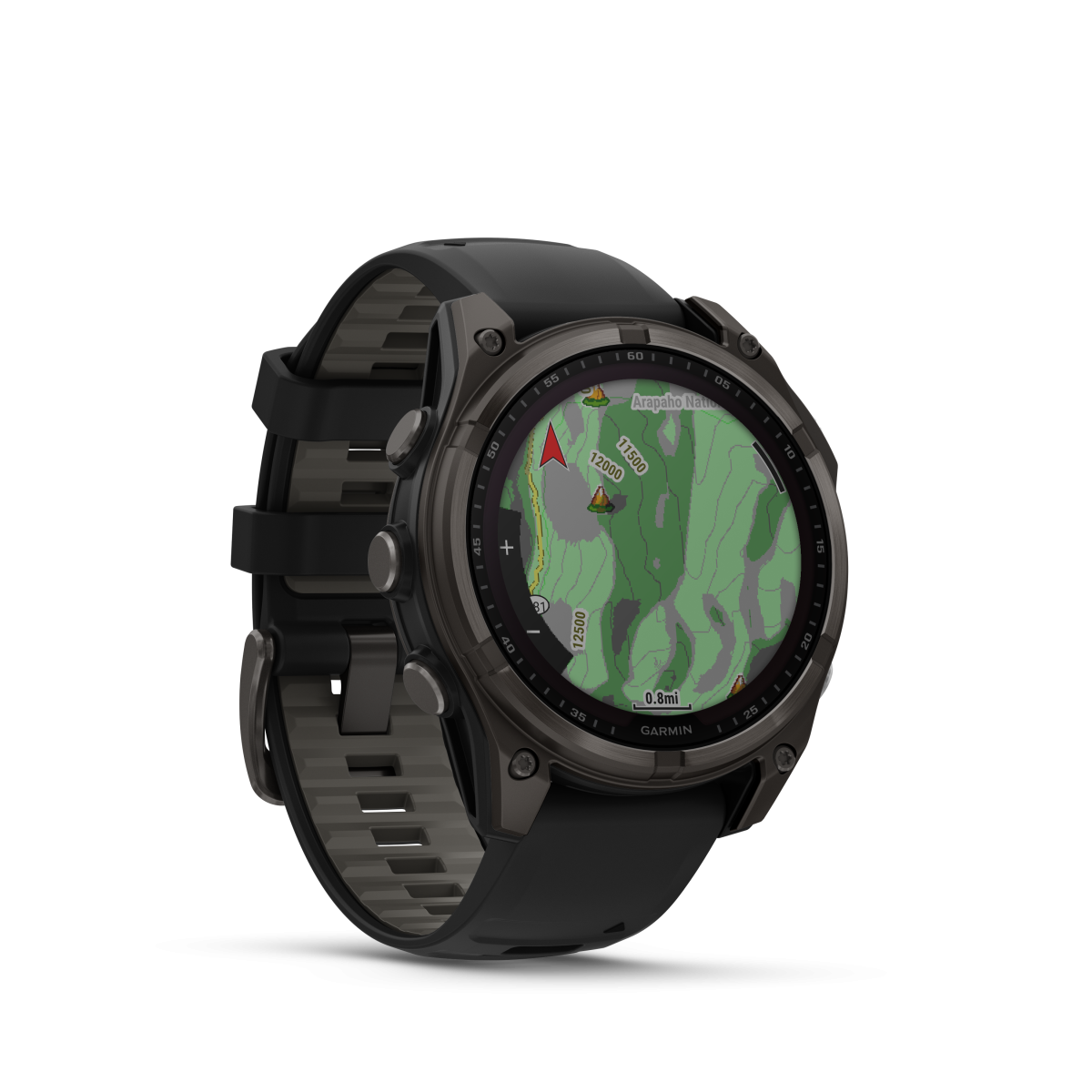 Garmin fēnix® 8 Solar Titanium - Sapphire Smart Watch | 47 mm | Carbon Gray - Black