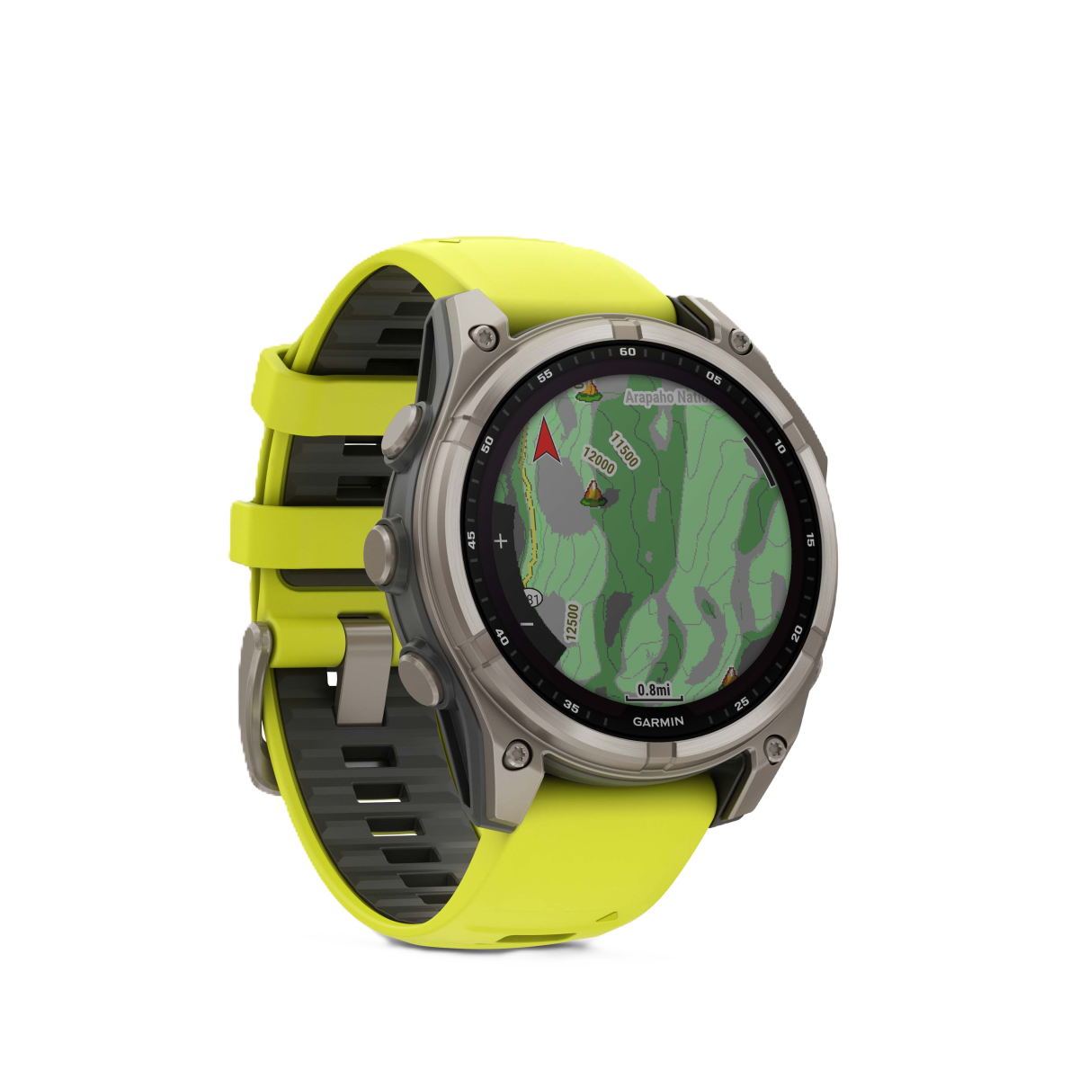 Garmin fēnix® 8 Solar Titanium - Sapphire Smart Watch | 47 mm | Titanium - Amp Yellow